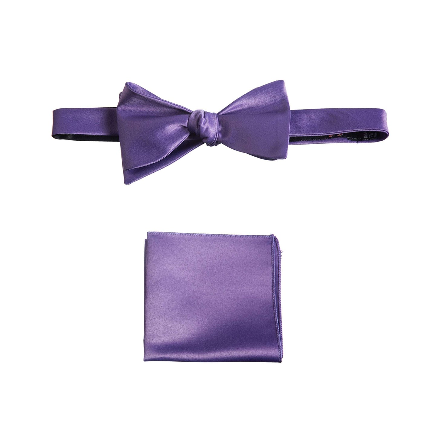 Wisteria Selftie Bow Tie and Pocket Square Handkerchief Set for Men