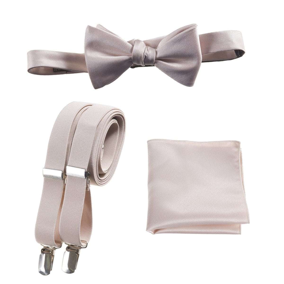 Tuxgear Inc | Men's & Boys Matching Set: Bow Tie, Suspenders & Pocket Square 