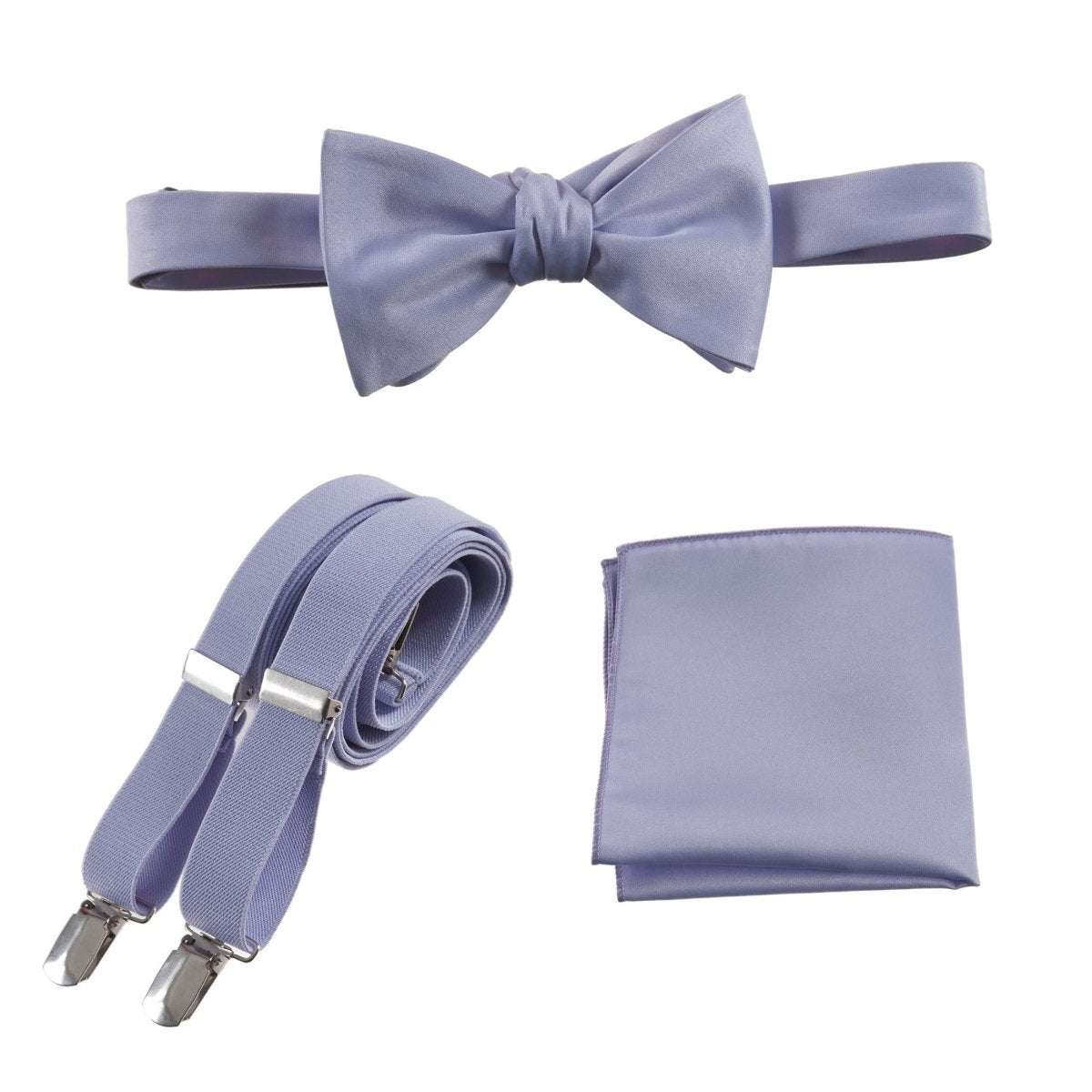 Tuxgear Inc | Men's & Boys Matching Set: Bow Tie, Suspenders & Pocket Square 