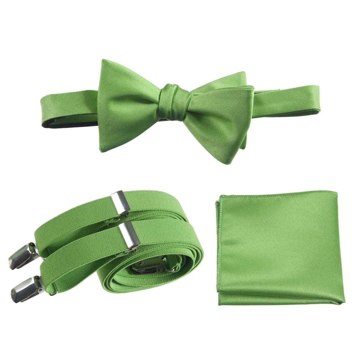 Tuxgear Inc | Men's & Boys Matching Set: Bow Tie, Suspenders & Pocket Square 