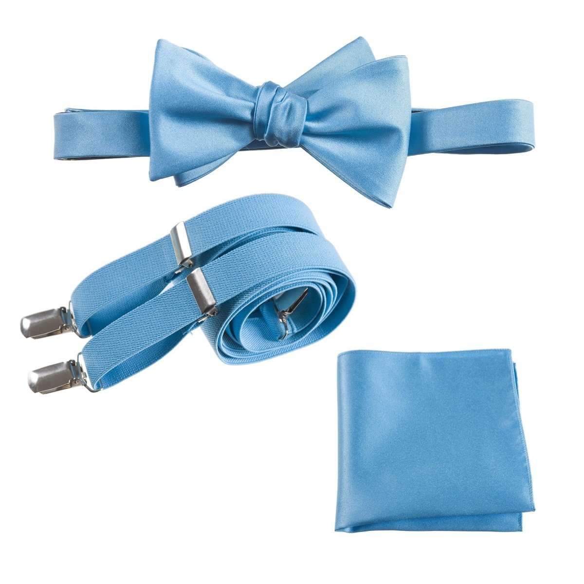 Tuxgear Inc | Men's & Boys Matching Set: Bow Tie, Suspenders & Pocket Square 