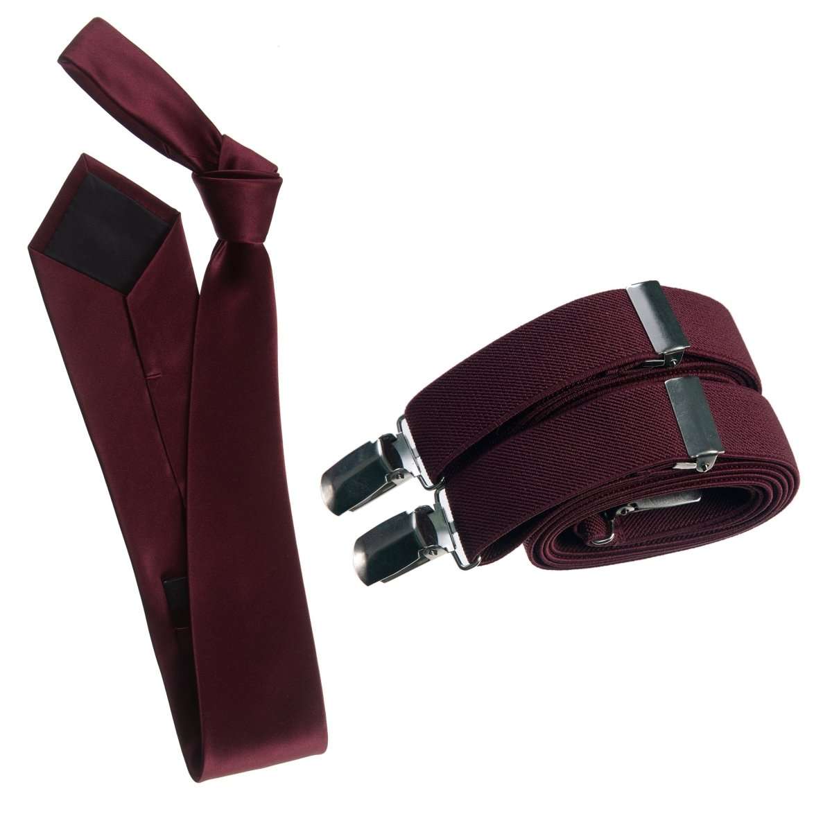 Self-Tie Windsor Necktie with Matching  Suspender - Tuxgear Inc. 