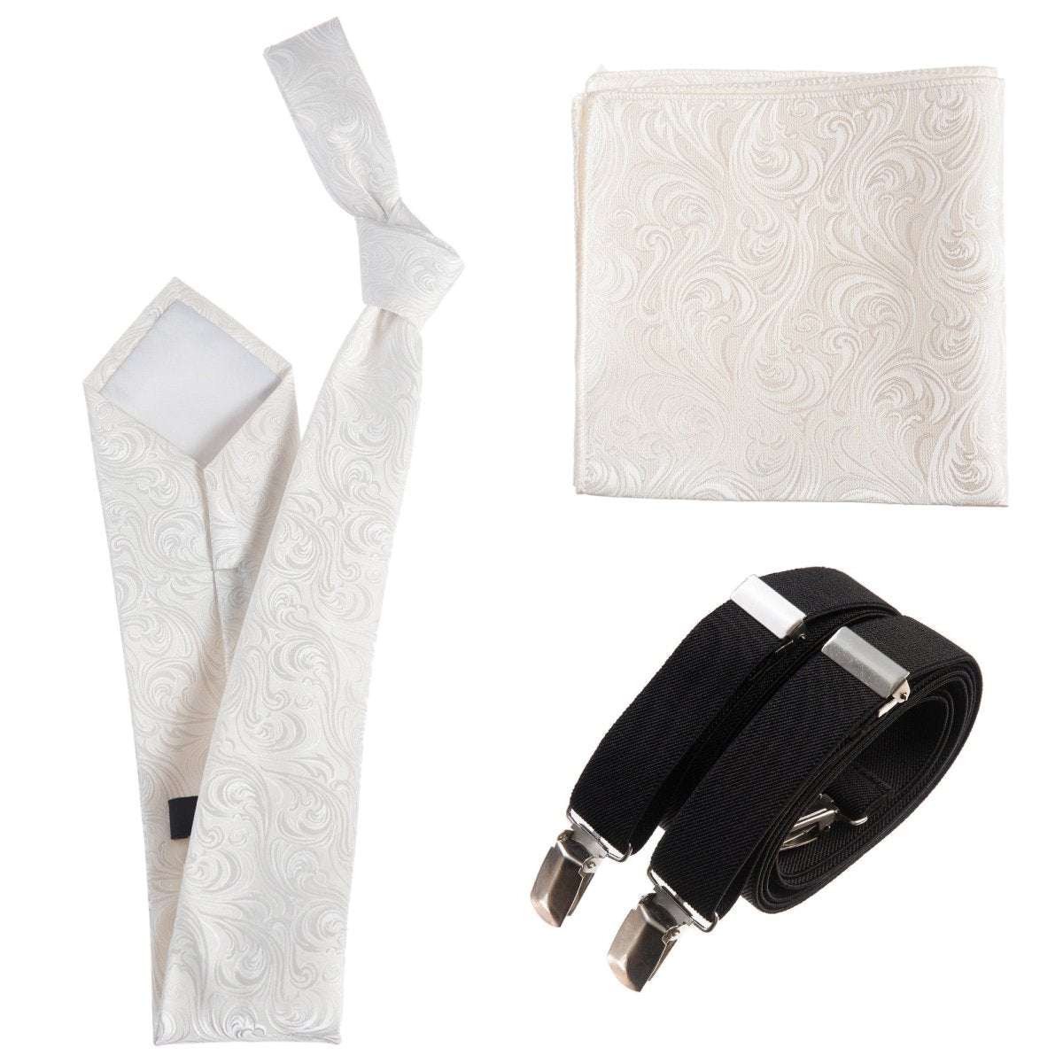 Tuxgear Inc Self-Tie Paisley Jacquard Windsor Necktie Set for Weddings & Events 