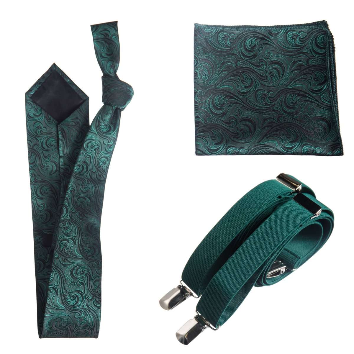 Tuxgear Inc Self-Tie Paisley Jacquard Windsor Necktie Set for Weddings & Events 