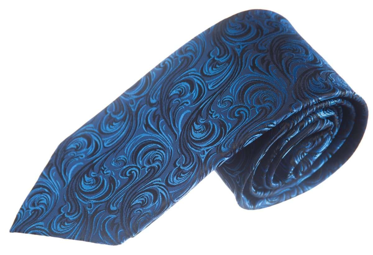 Necktie Satin Paisley Jacquard Self Tie Classic Windsor 