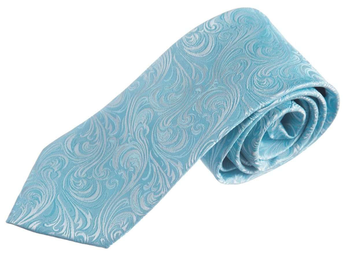 Necktie Satin Paisley Jacquard Self Tie Classic Windsor 