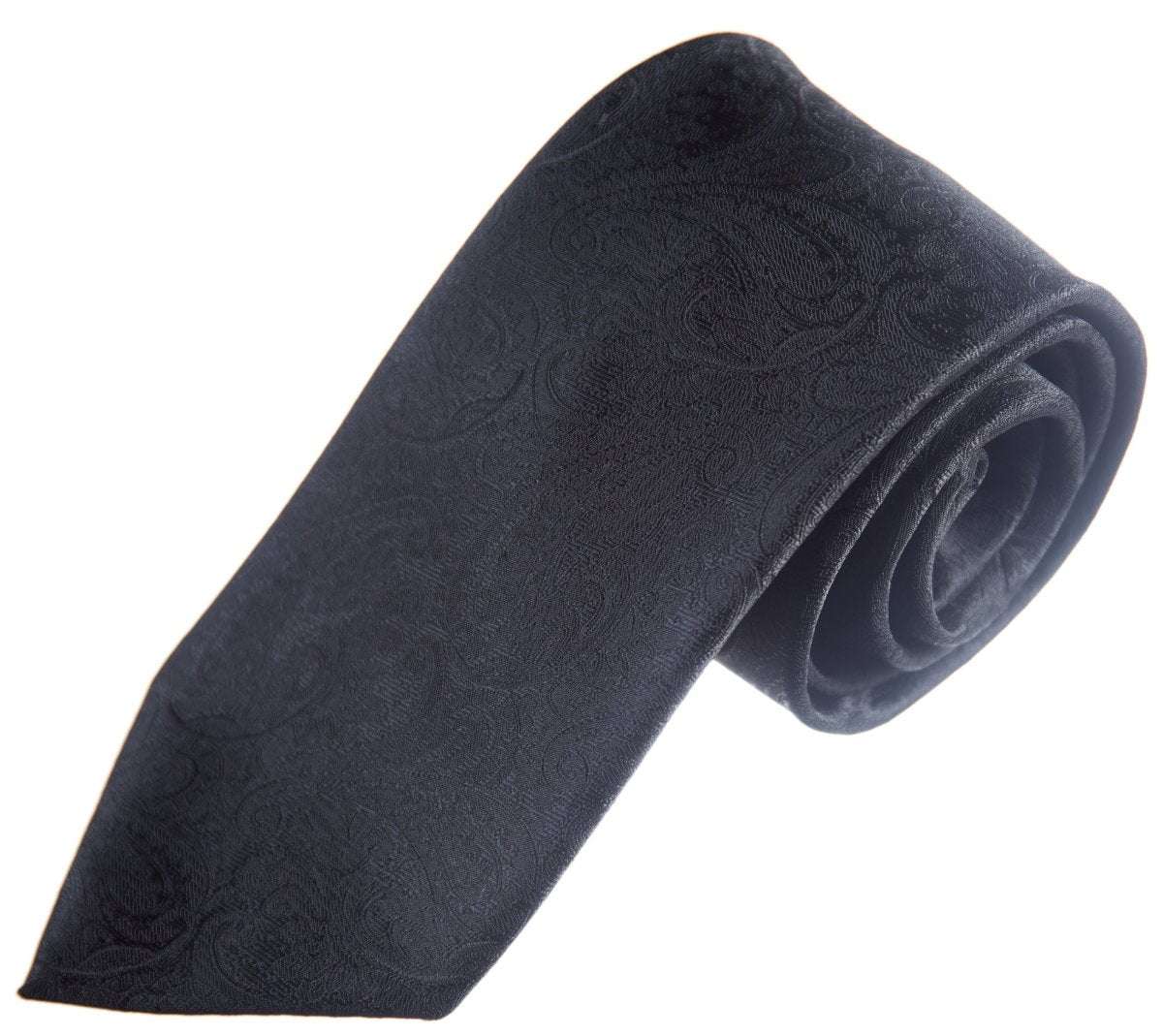 Necktie Satin Paisley Jacquard Self Tie Classic Windsor 