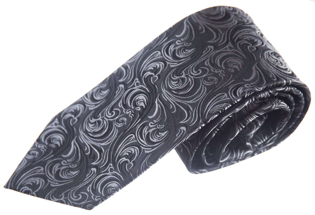 Necktie Satin Paisley Jacquard Self Tie Classic Windsor 