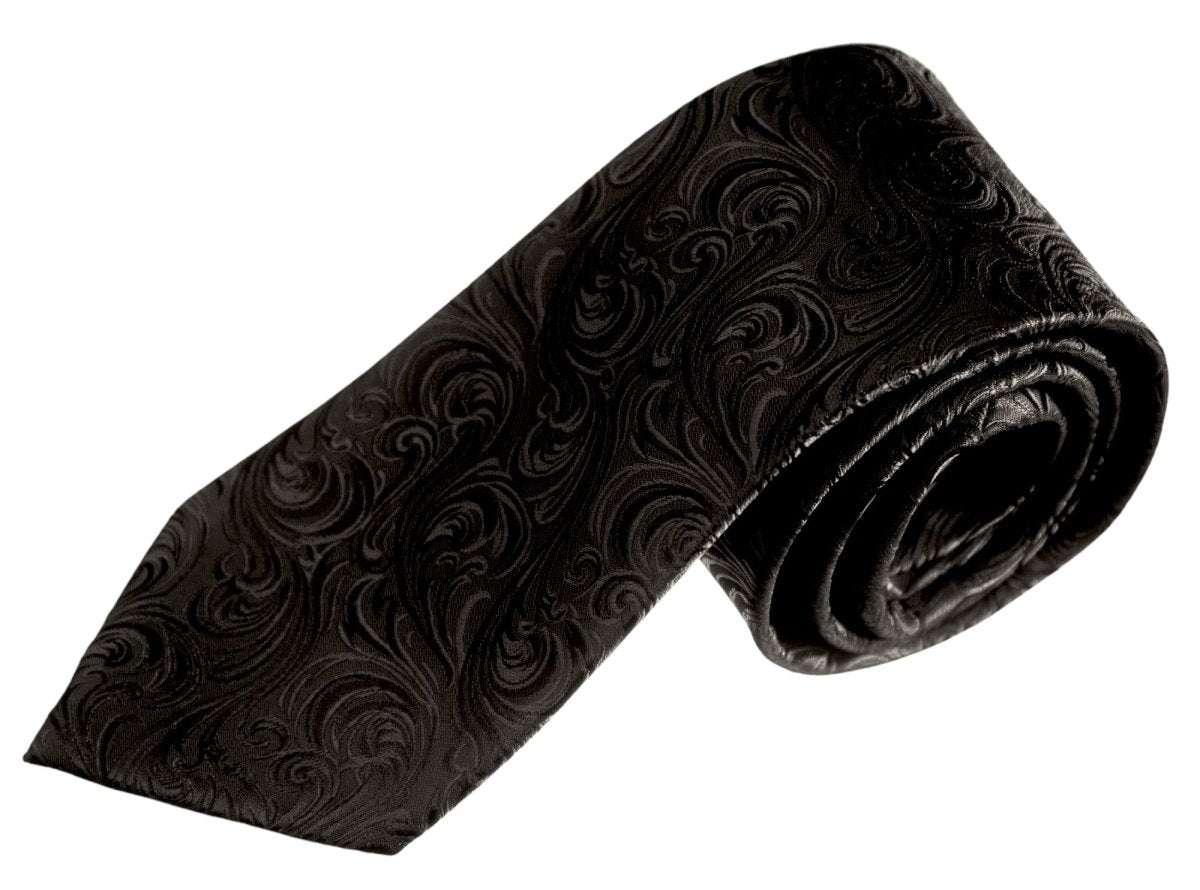 Necktie Satin Paisley Jacquard Self Tie Classic Windsor 