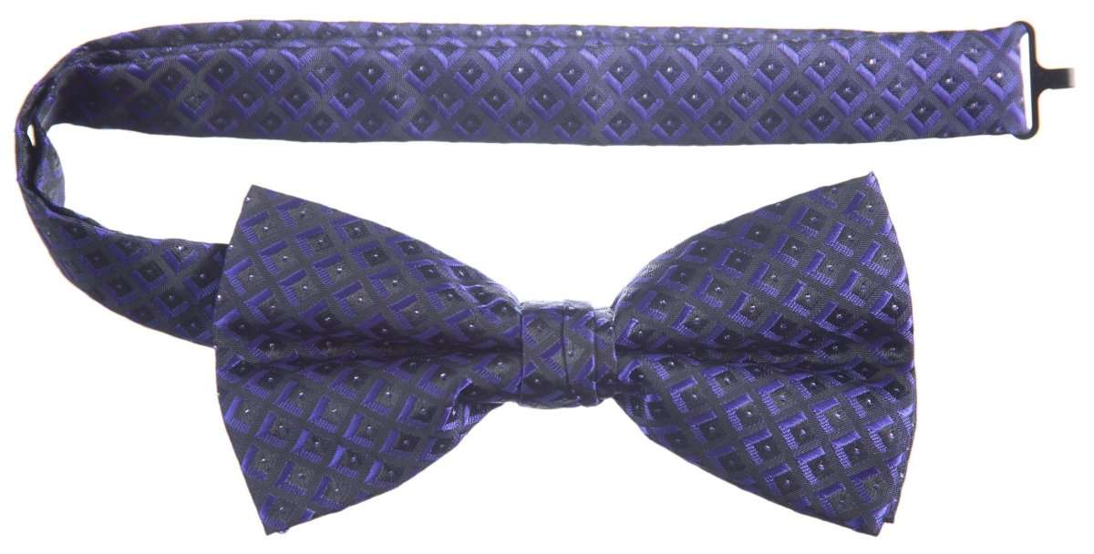 Pre-tied Adjustable Bow Tie of Satin Paisley Jacquard 