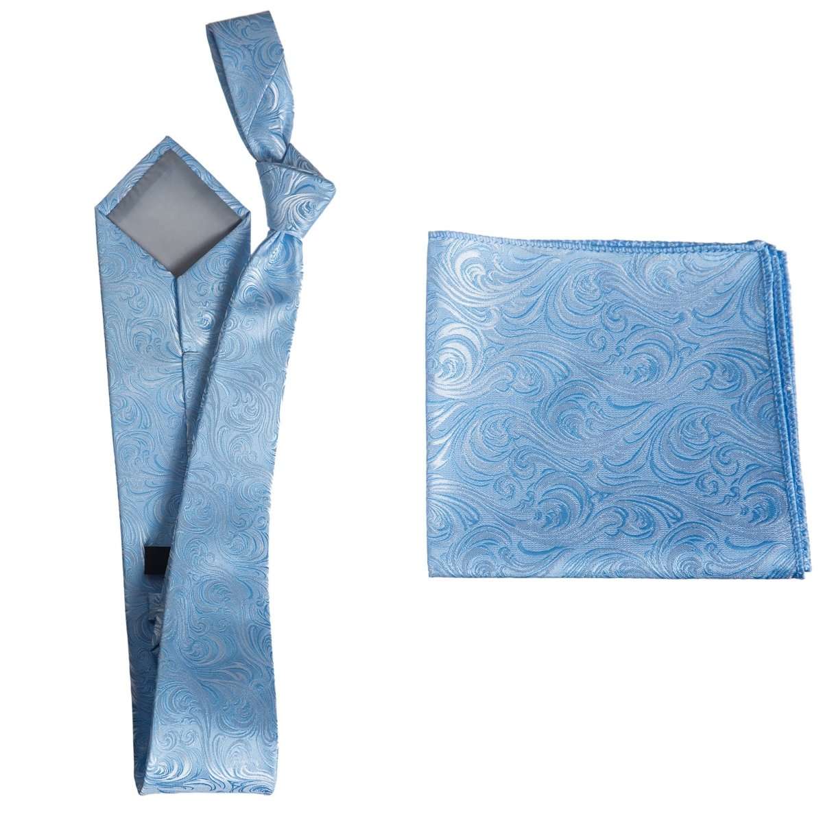 Self Tie  Classic Windsor Necktie and Pocket  Square Paisley Jacquard 