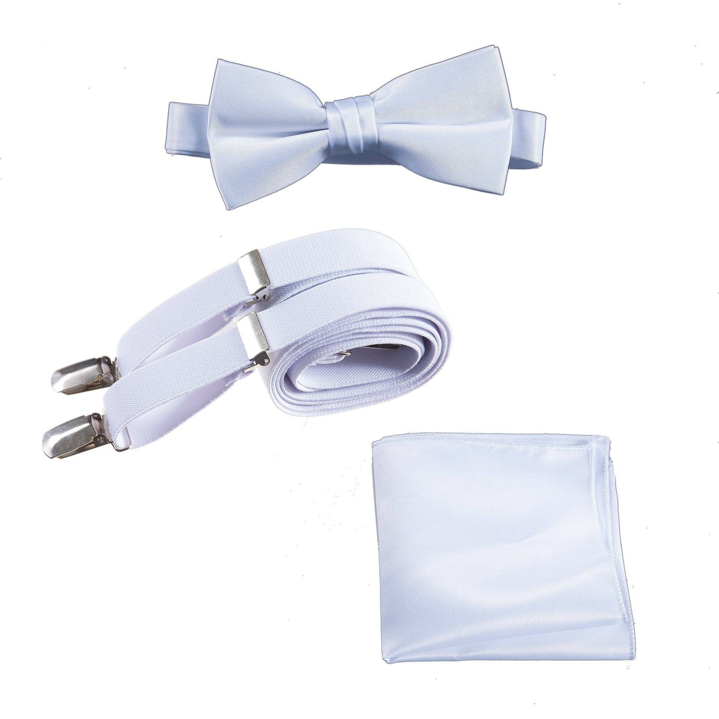 Pre-tied Bow Tie & Pocket Square with Adjustable Stretch Suspender - Tuxgear