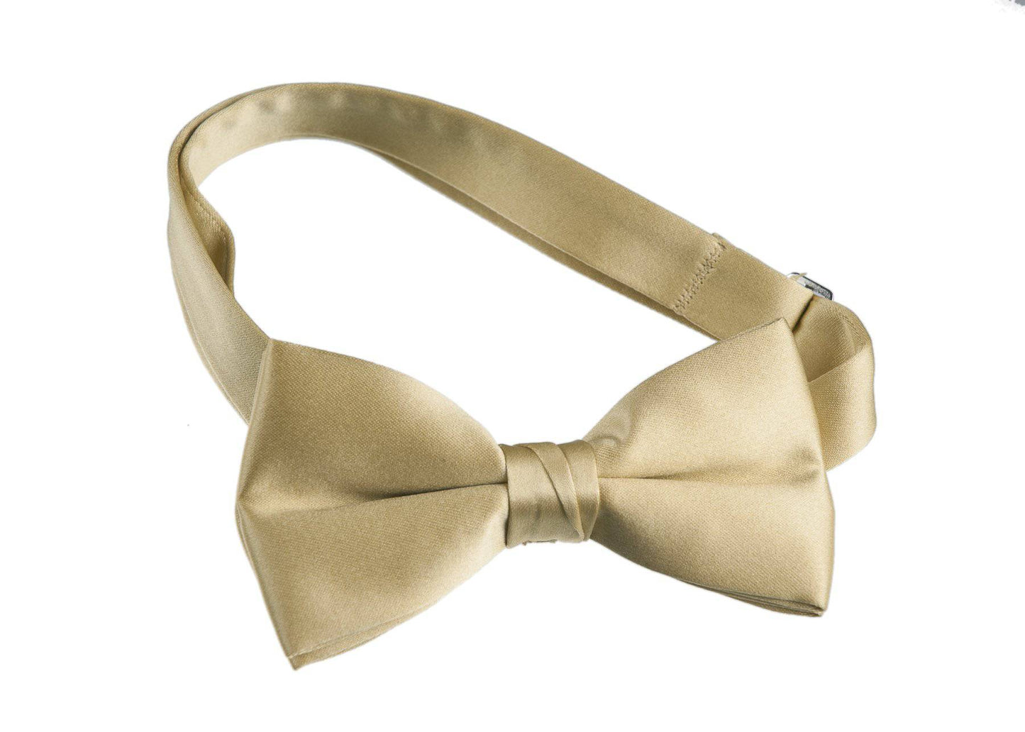 Solid Poly-Satin Bow Ties for Kids and Adults by Tuxedo Park - Tuxgear