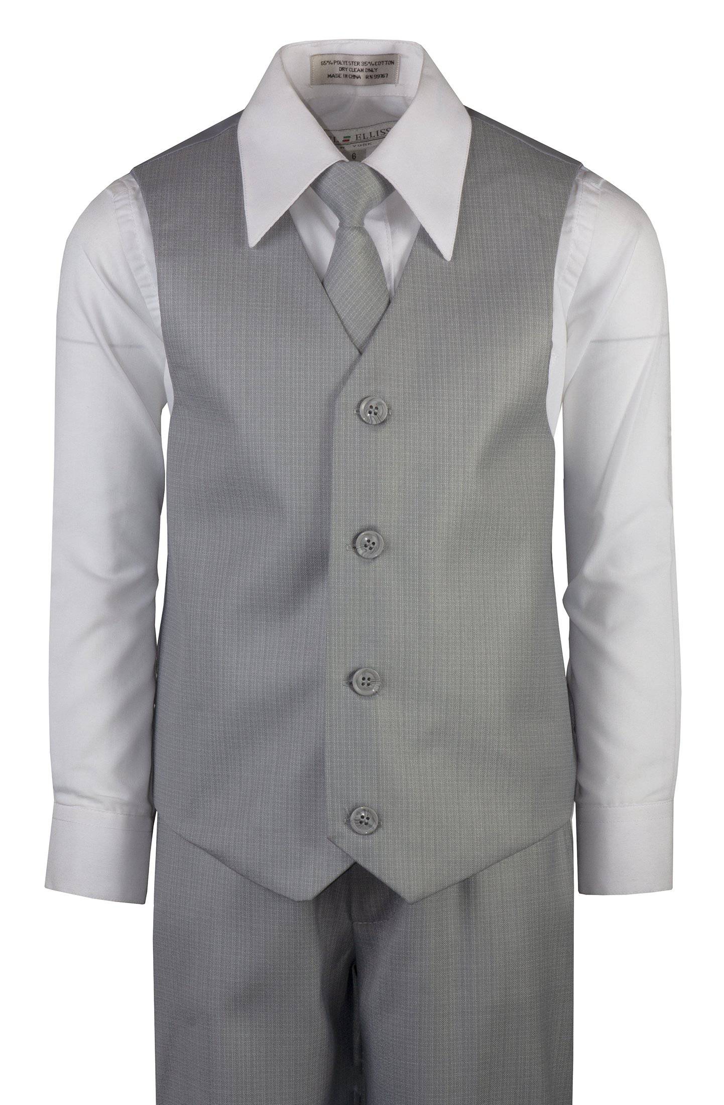 Slim Fit Classic Suit with Neck Tie by Fouger USA 