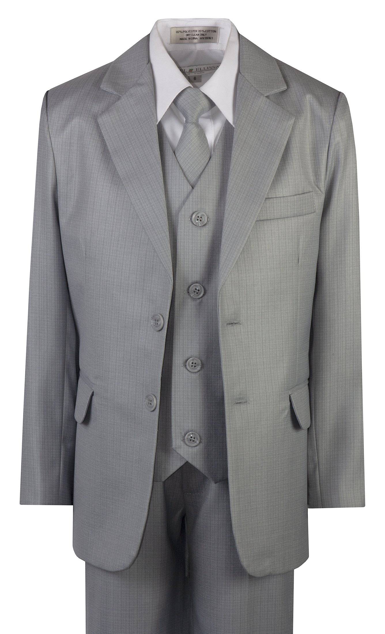 Slim Fit Classic Suit with Neck Tie by Fouger USA 