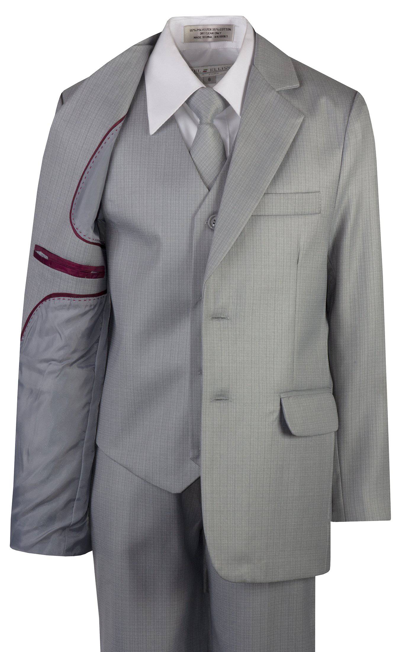 Slim Fit Classic Suit with Neck Tie by Fouger USA 