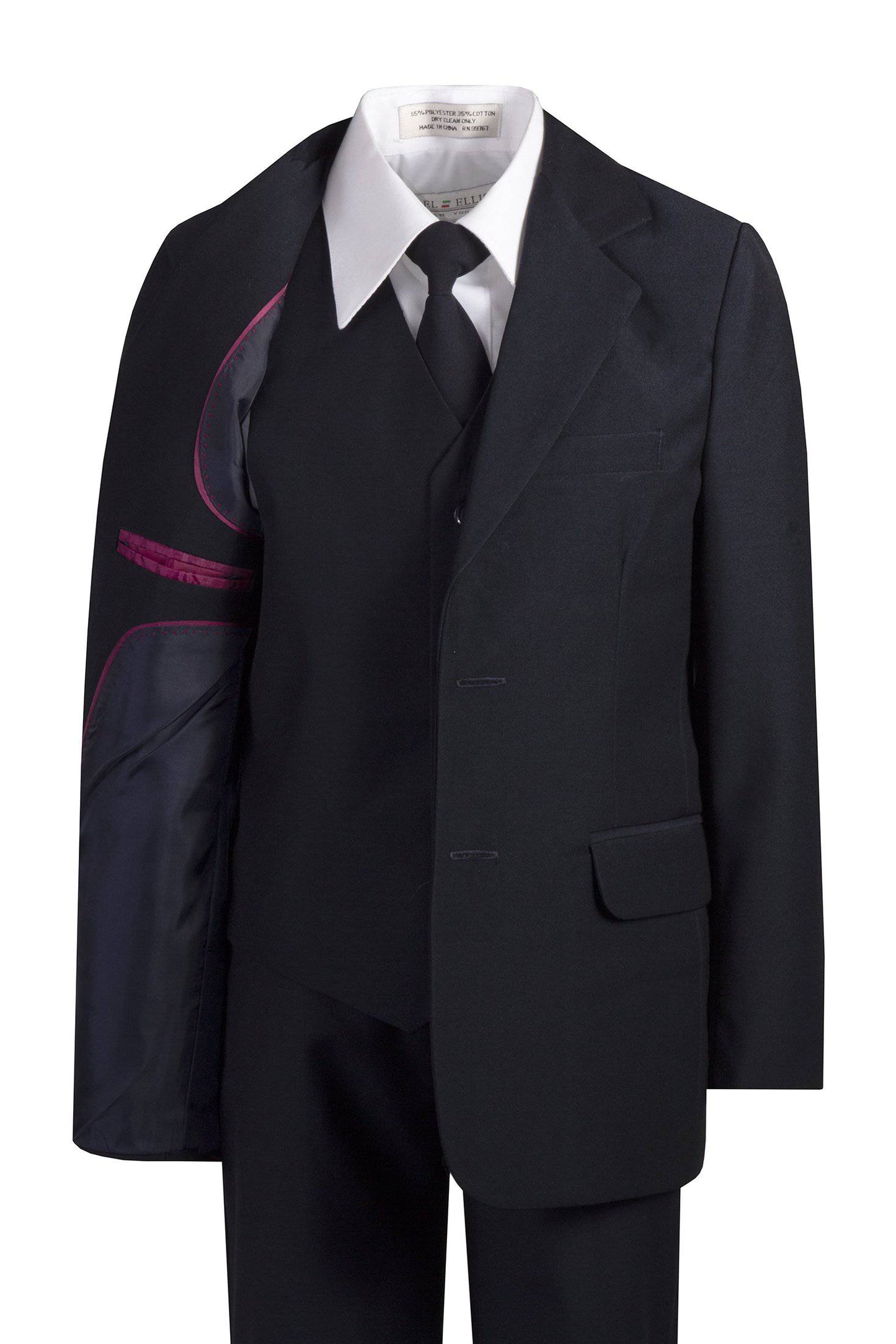 Slim Fit Classic Suit with Neck Tie by Fouger USA 