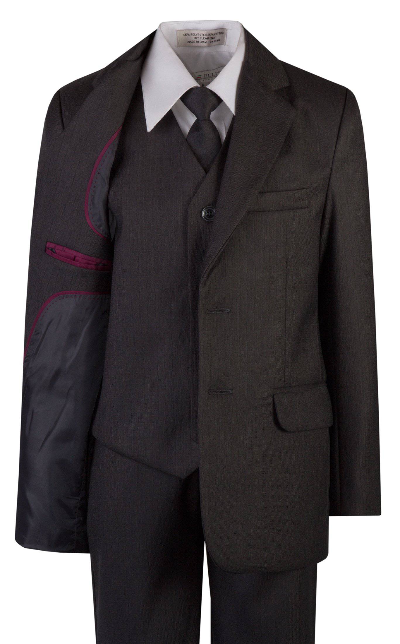 Slim Fit Classic Suit with Neck Tie by Fouger USA 