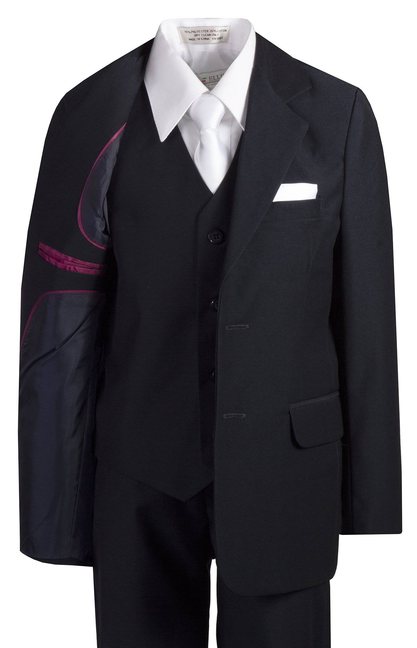 Slim Fit Classic Suit with Neck Tie by Fouger USA 