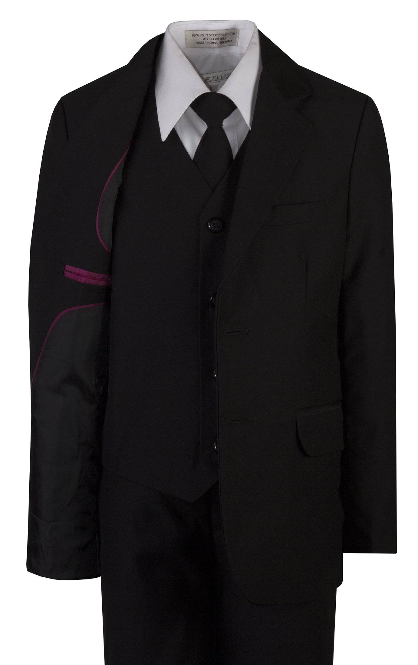 Slim Fit Classic Suit with Neck Tie by Fouger USA 