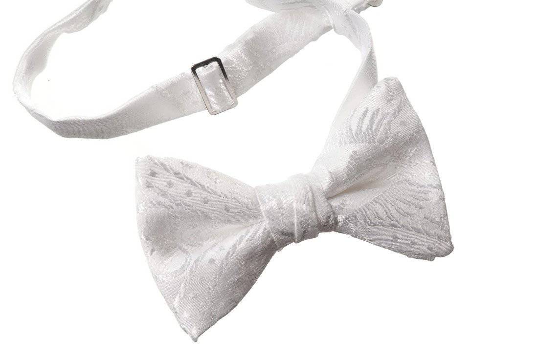 Premium Satin Jacquard Clergy Bow Tie | Adjustable for First Holy Communion 