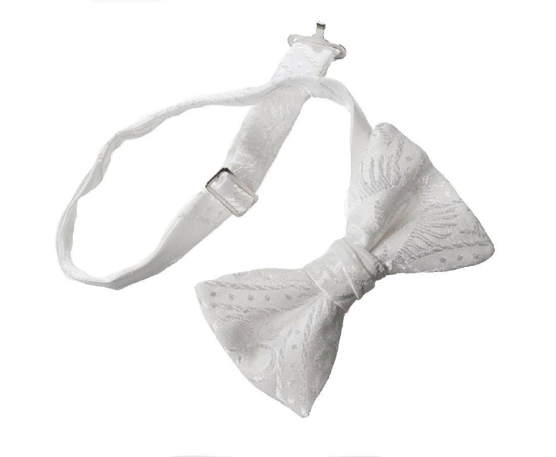 Premium Satin Jacquard Clergy Bow Tie | Adjustable for First Holy Communion 