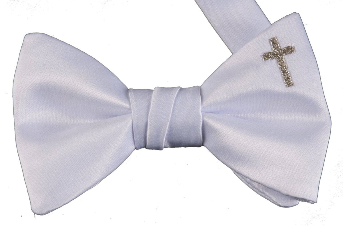 Adjustable Religious Cross Bow Tie for Boys | First Holy Communion 