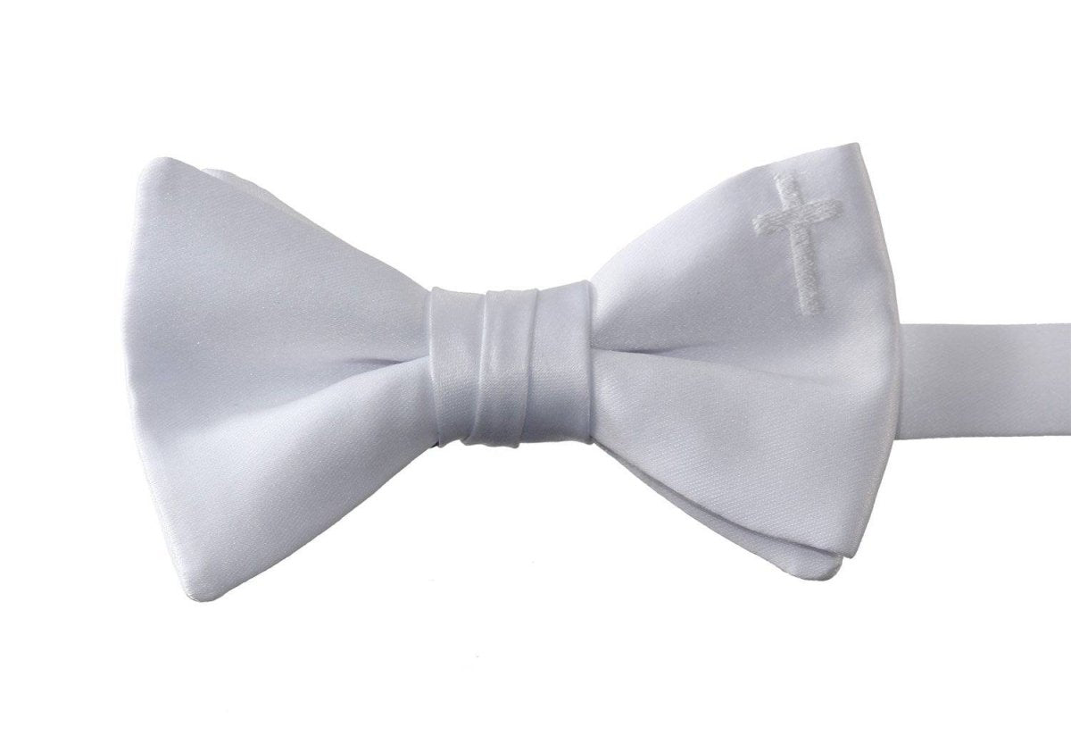 Adjustable Religious Cross Bow Tie for Boys | First Holy Communion 