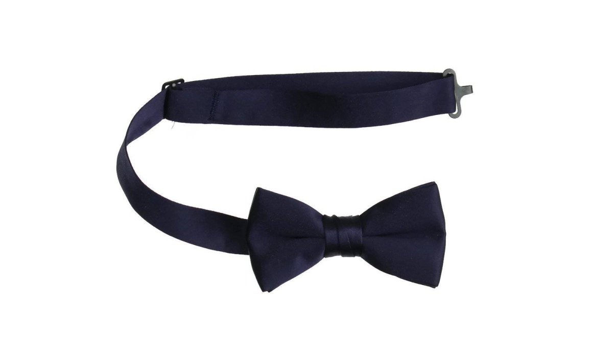 Boys and Youth Solid Poly-Satin Bow Ties for First Holy Communion 