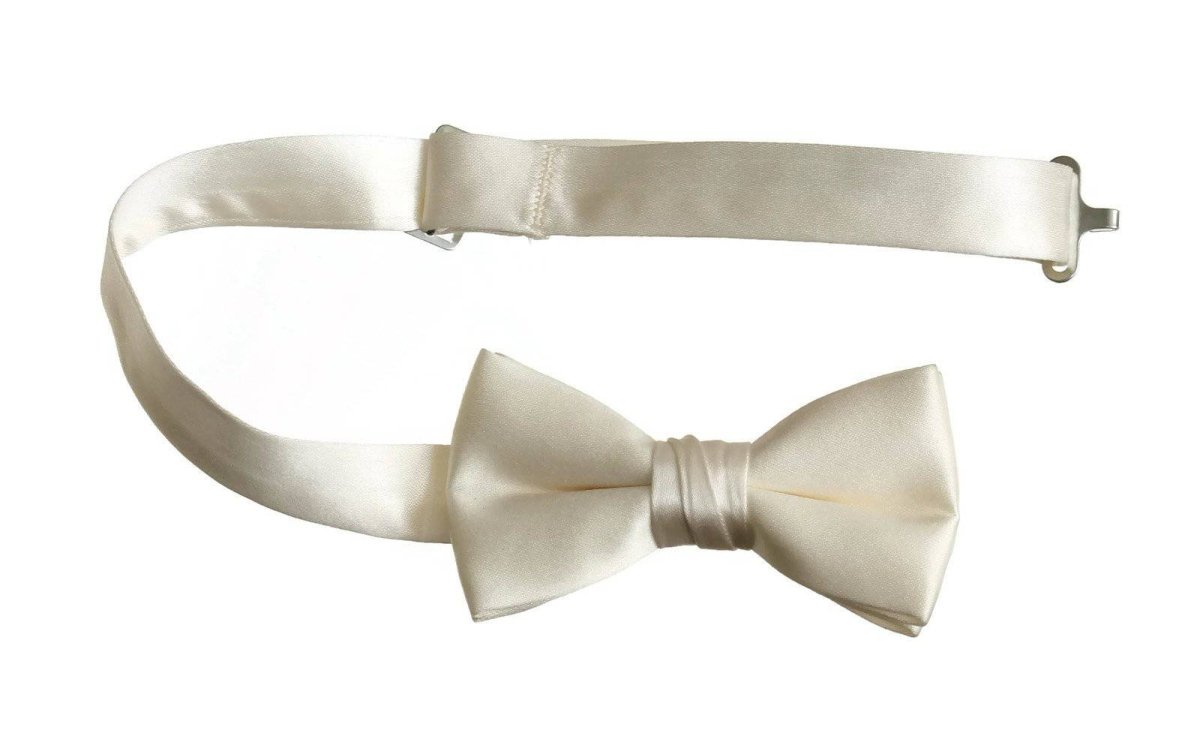 Boys and Youth Solid Poly-Satin Bow Ties for First Holy Communion 