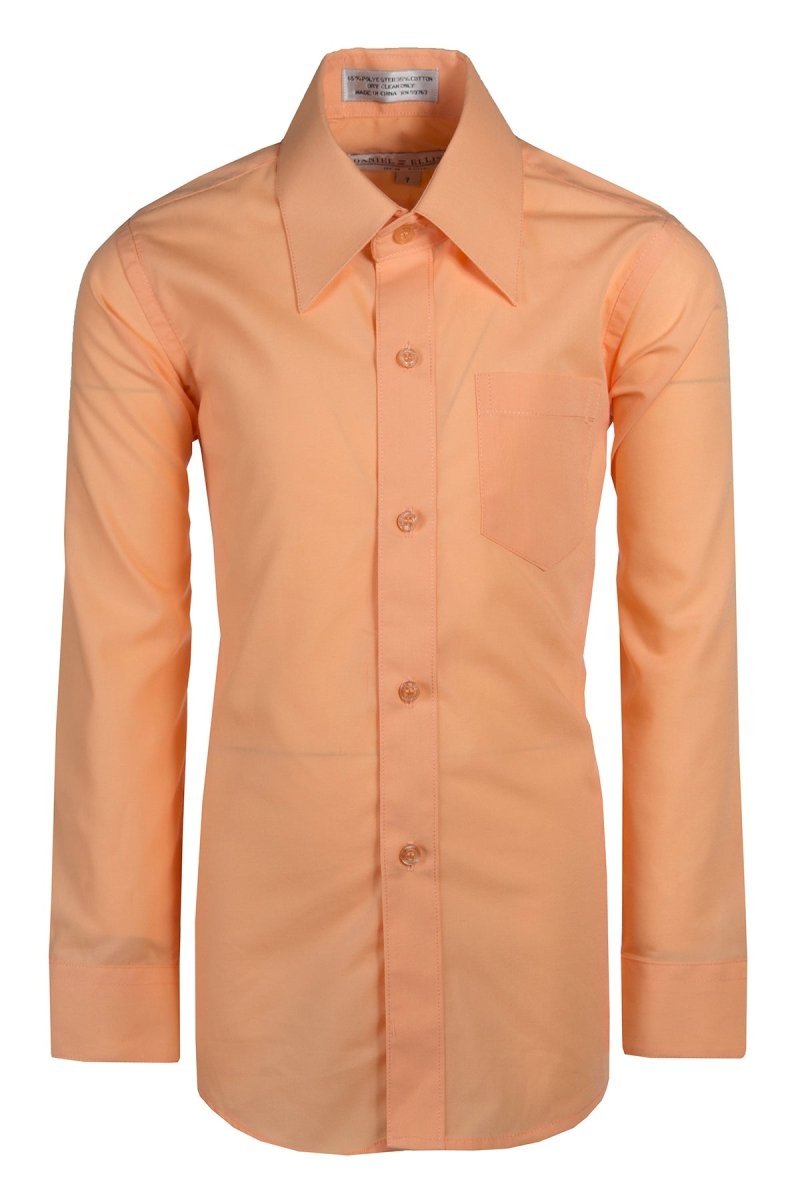 Daniel Ellissa Boys' Dress Shirt: Classic Button-Up Style in 20 Colors | Sizes 2-20 