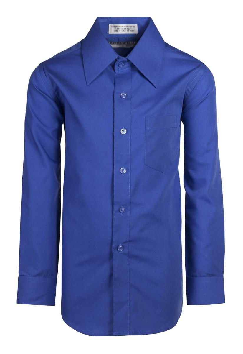 Daniel Ellissa Boys' Dress Shirt: Classic Button-Up Style in 20 Colors | Sizes 2-20 