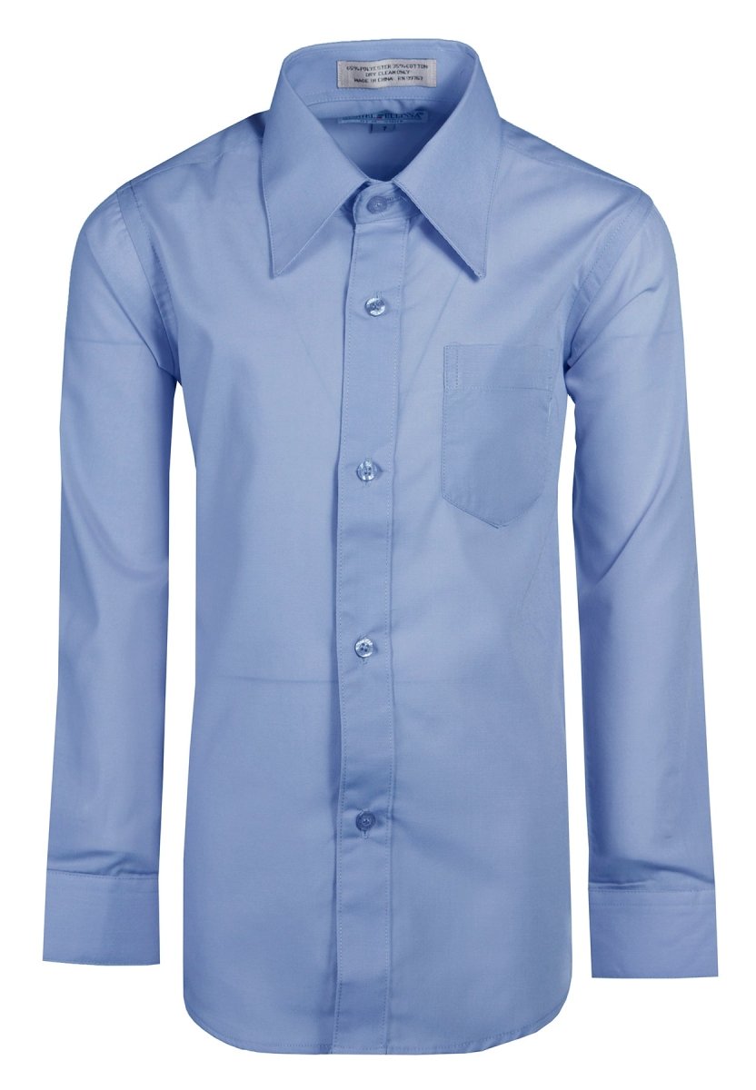 Daniel Ellissa Boys' Dress Shirt: Classic Button-Up Style in 20 Colors | Sizes 2-20 