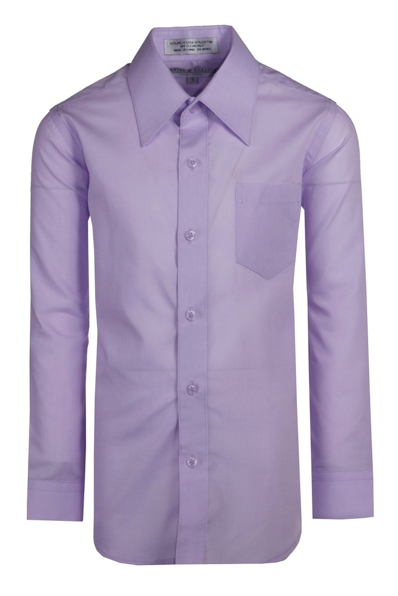 Daniel Ellissa Boys' Dress Shirt: Classic Button-Up Style in 20 Colors | Sizes 2-20 