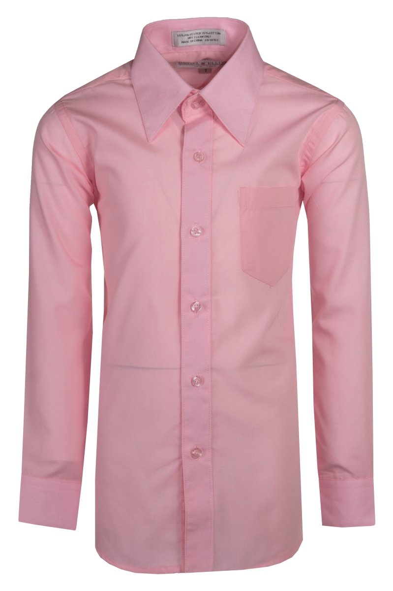 Daniel Ellissa Boys' Dress Shirt: Classic Button-Up Style in 20 Colors | Sizes 2-20 