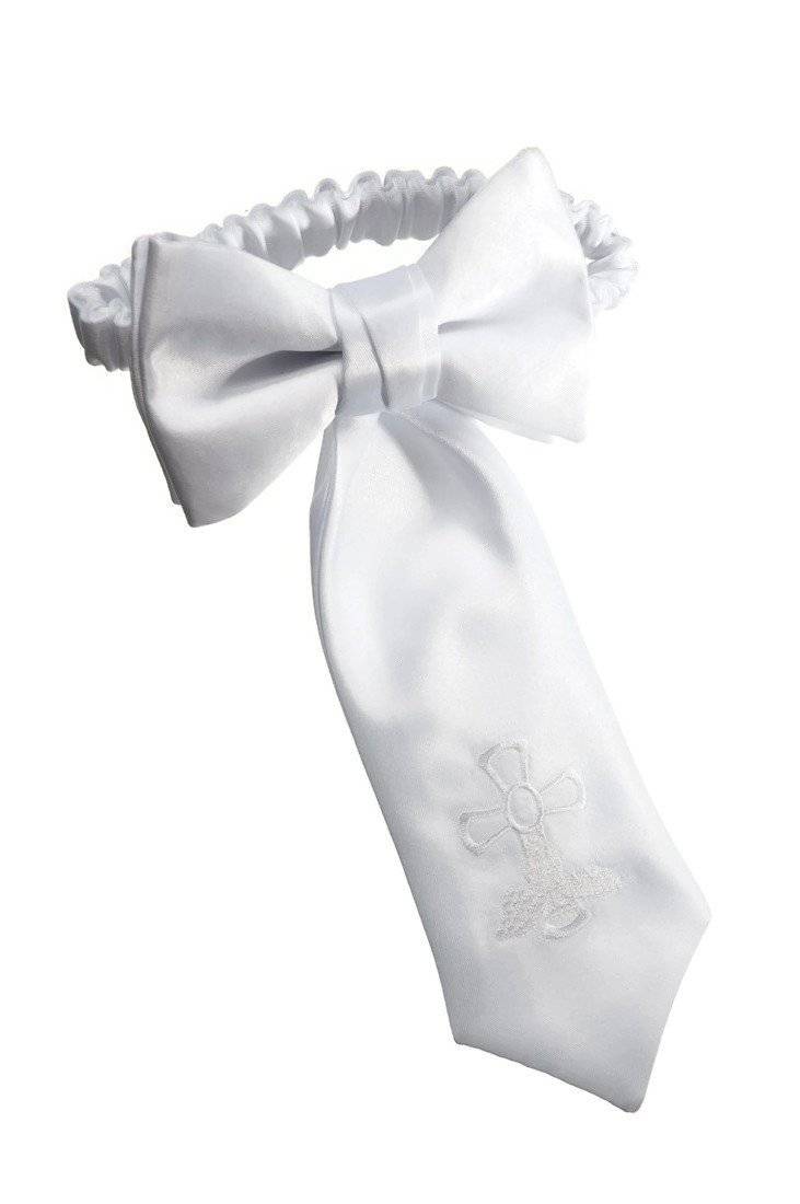 Boys First Holy Communion White Embroidered Communion Cross Armband 