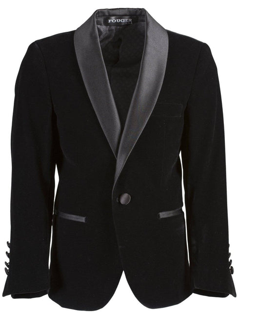 Boys Velvet Slim Dinner Shawl Tuxedo Jacket 