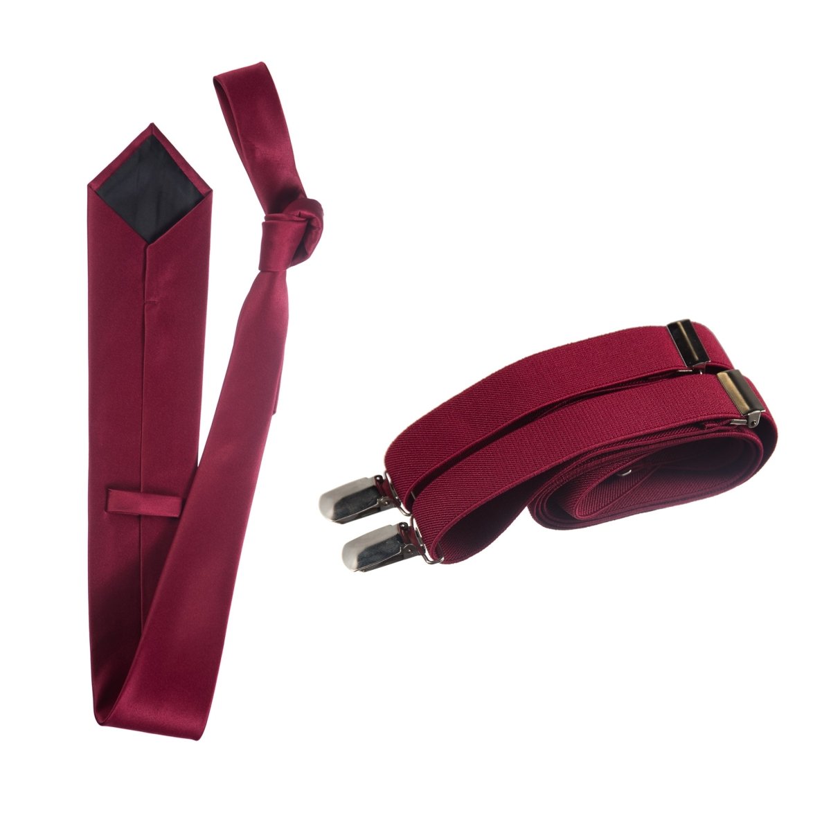 Classic Windsor Self Tie Necktie and Suspenders - Tuxgear