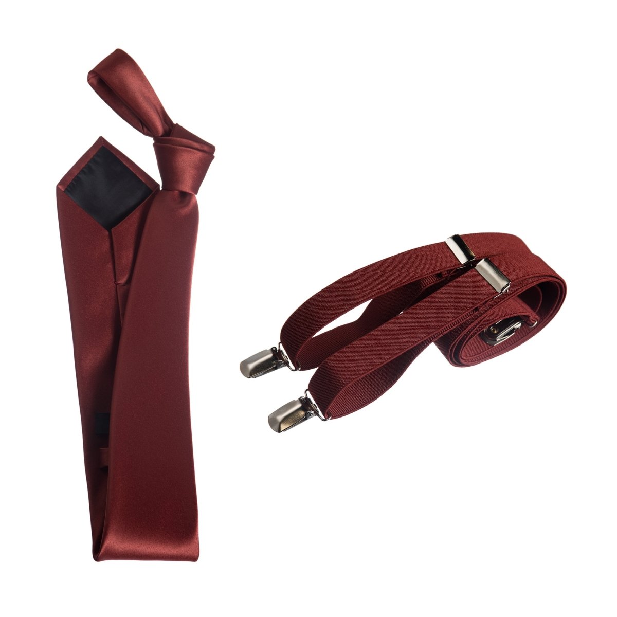 Classic Windsor Self Tie Necktie and Suspenders - Tuxgear