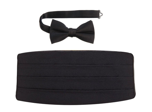 Deluxe Polyester Satin Cummerbund and Bow Tie Sets 