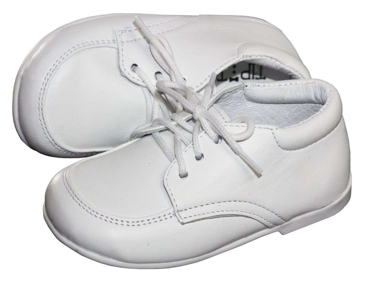 Infant White Formal Lace Up Dress Shoe - Caleb 