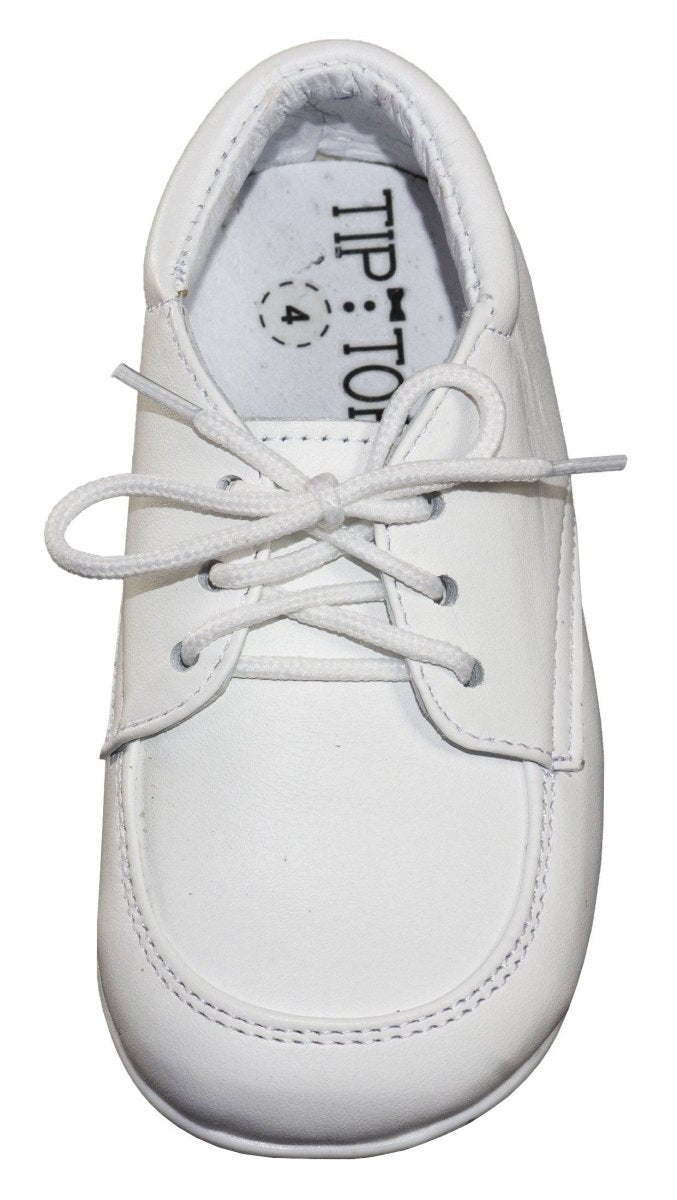 Infant White Formal Lace Up Dress Shoe - Caleb 