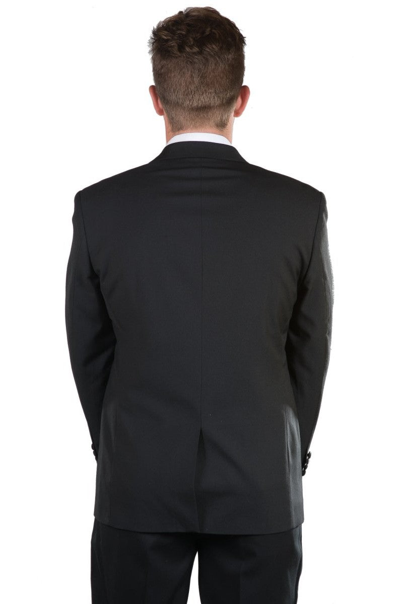 5 Piece Black 2 Button Notch Collar Tuxedo for the Performing Arts 