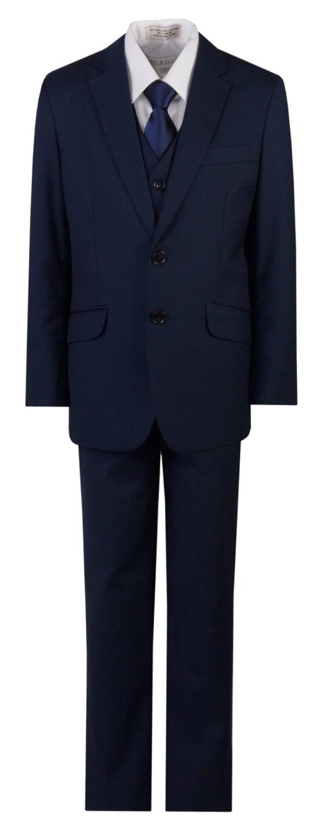 Navy Blue Slim Fit Religious Suit Neck Tie Toddlers Boys and Youth Sizes 