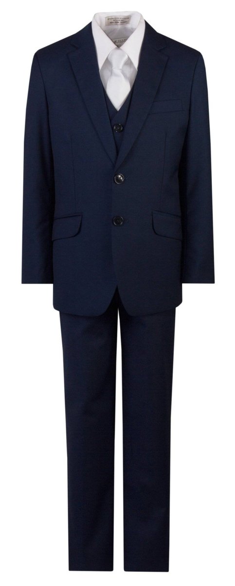 Navy Blue Slim Fit Religious Suit Neck Tie Toddlers Boys and Youth Sizes 