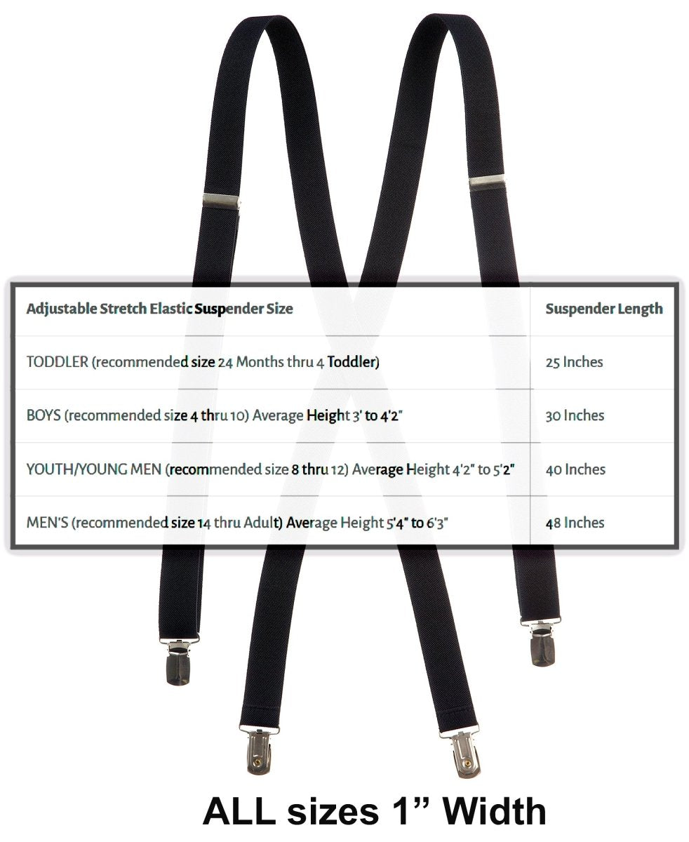 Neck Tie and Adjustable Stretch Suspender Set 