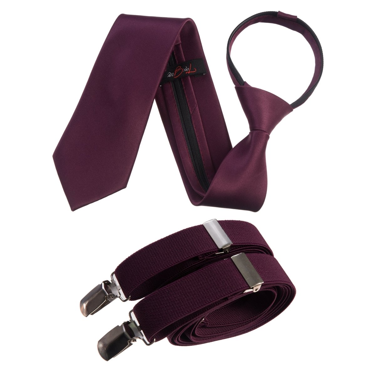 Tuxgear Neck Tie and Adjustable Stretch Suspender Set