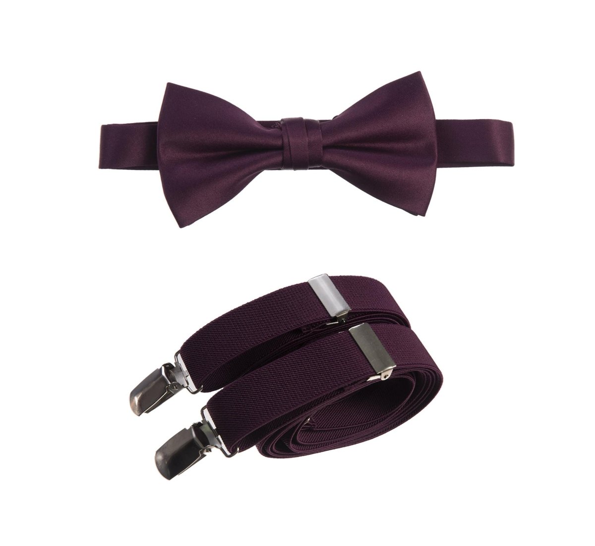 Pre-tied Bow Tie and Adjustable Stretch Suspender Sets - Tuxgear