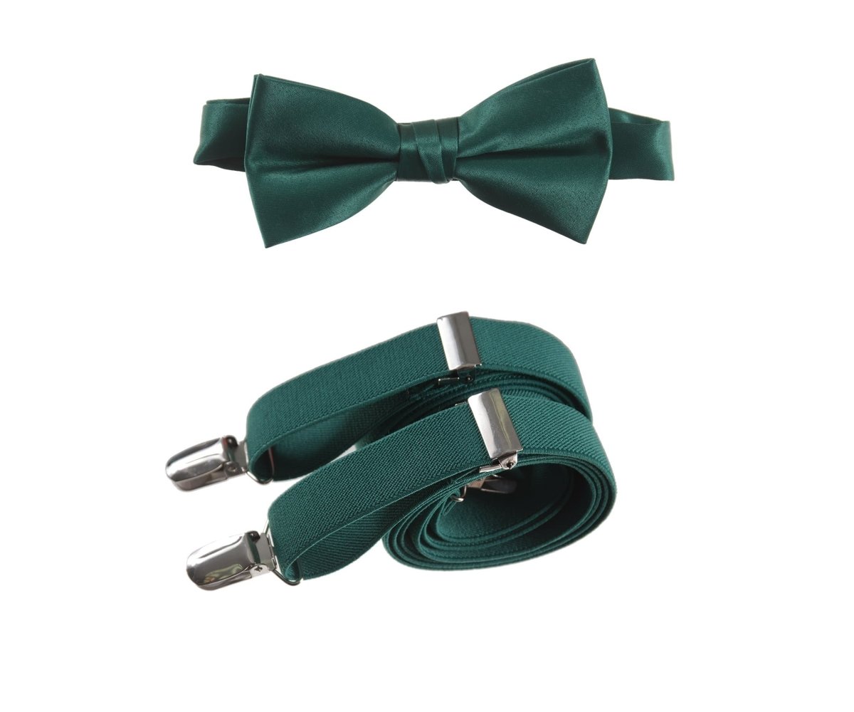 Pre-tied Bow Tie and Adjustable Stretch Suspender Sets 