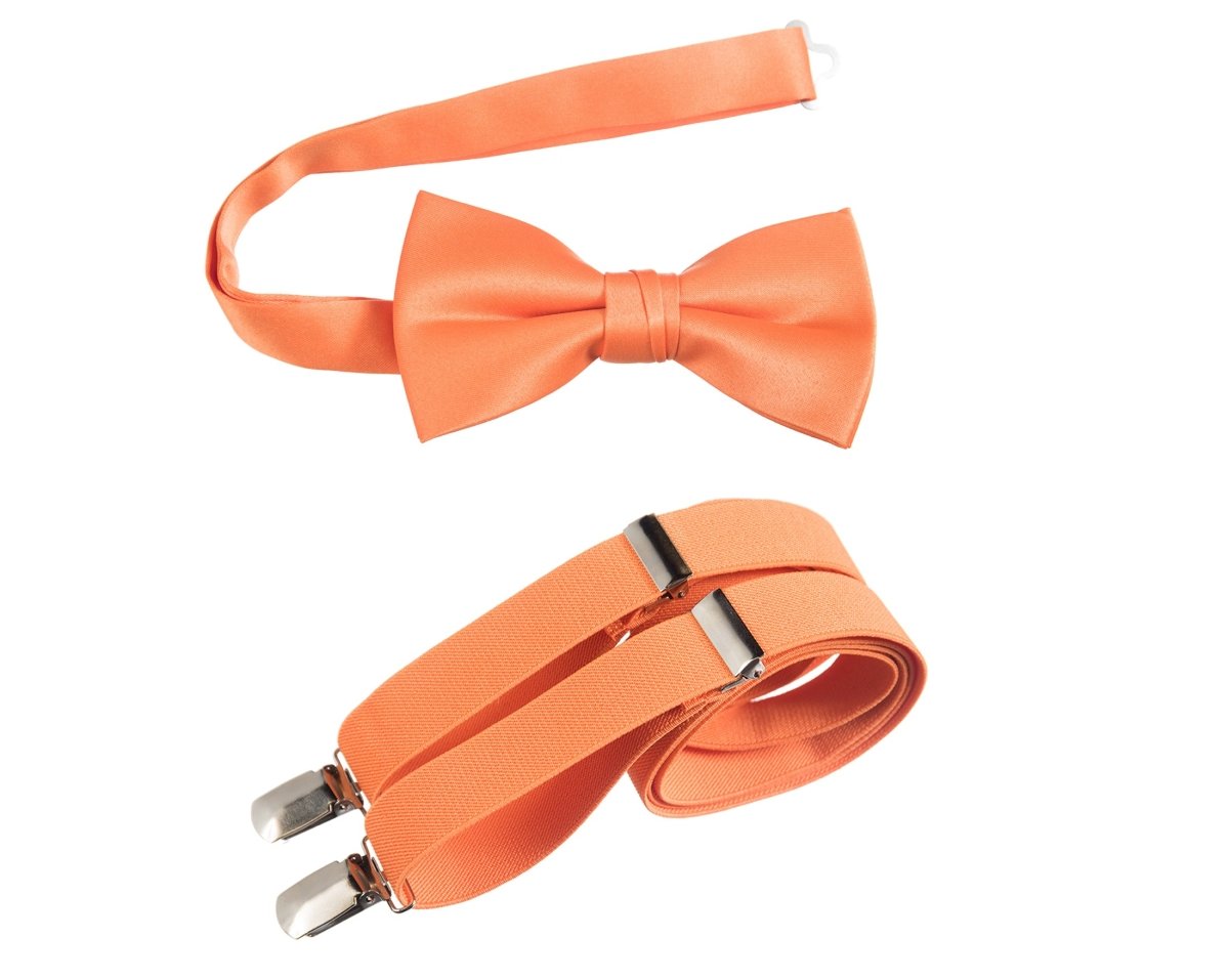 Pre-tied Bow Tie and Adjustable Stretch Suspender Sets - Tuxgear